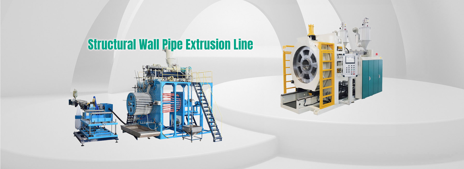 Ligne d'extrusion de tuyaux à parois structurées